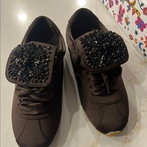Brand New , Elegant Brown Beaded Women's Shoes very fashionable